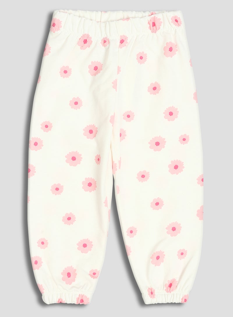 ال سي وايكيكي بنطلون بيجاما بناتي بوسط مطاطي - Image 1